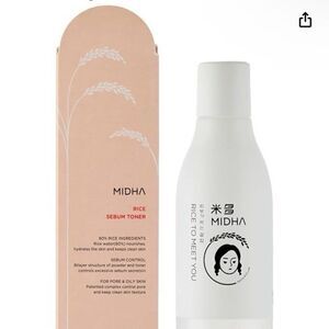 MIDHA Rice SEBUM Toner - 80% Pure Rice bran Water Vegan Face Toner Astringent